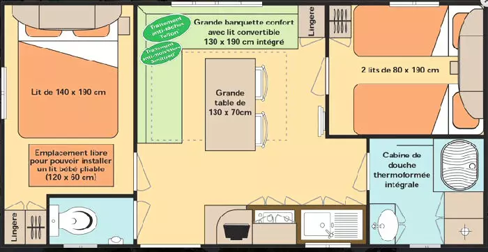 Mobil-Home 6 personnes, Quimper