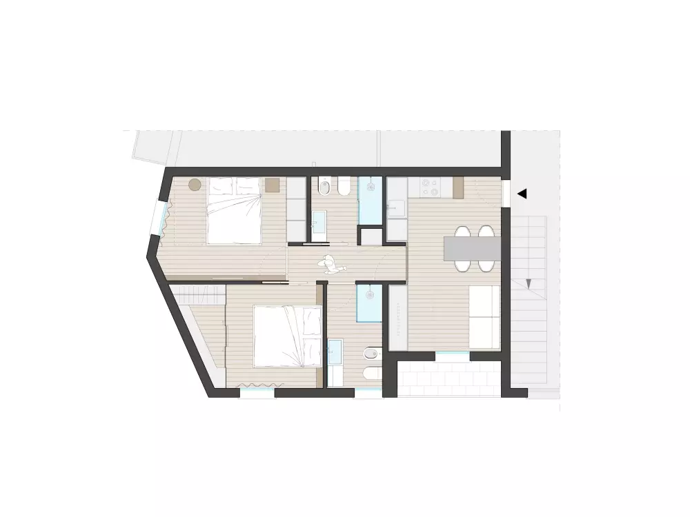 Résidence Wohnung mit Balkon