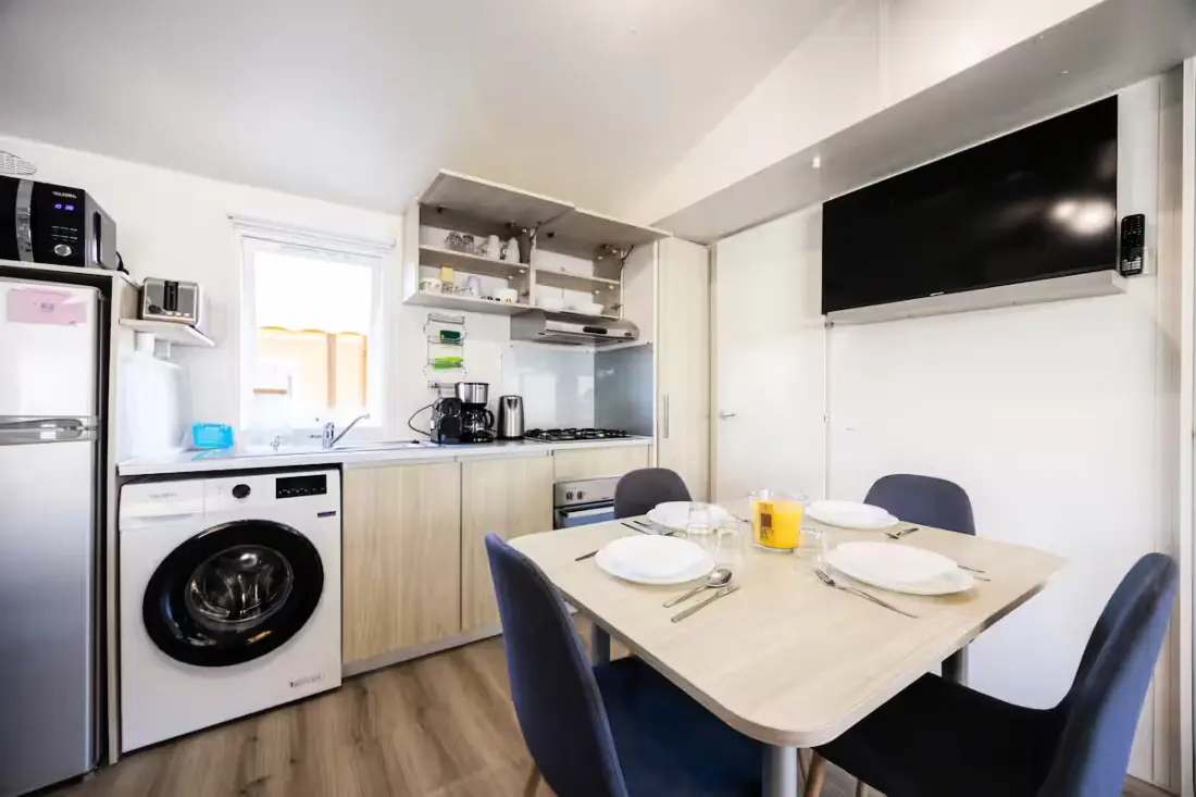 Résidence Camping Mar Estang - Mobil-home Climatisé 6/8 Pers à 2 Pas De La Plage