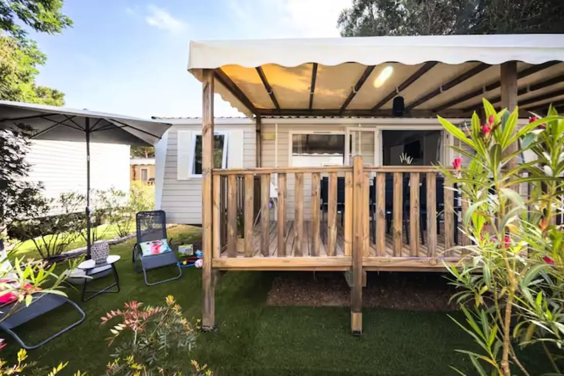 Résidence Camping Mar Estang - Mobil-home Climatisé 6/8 Pers à 2 Pas De La Plage