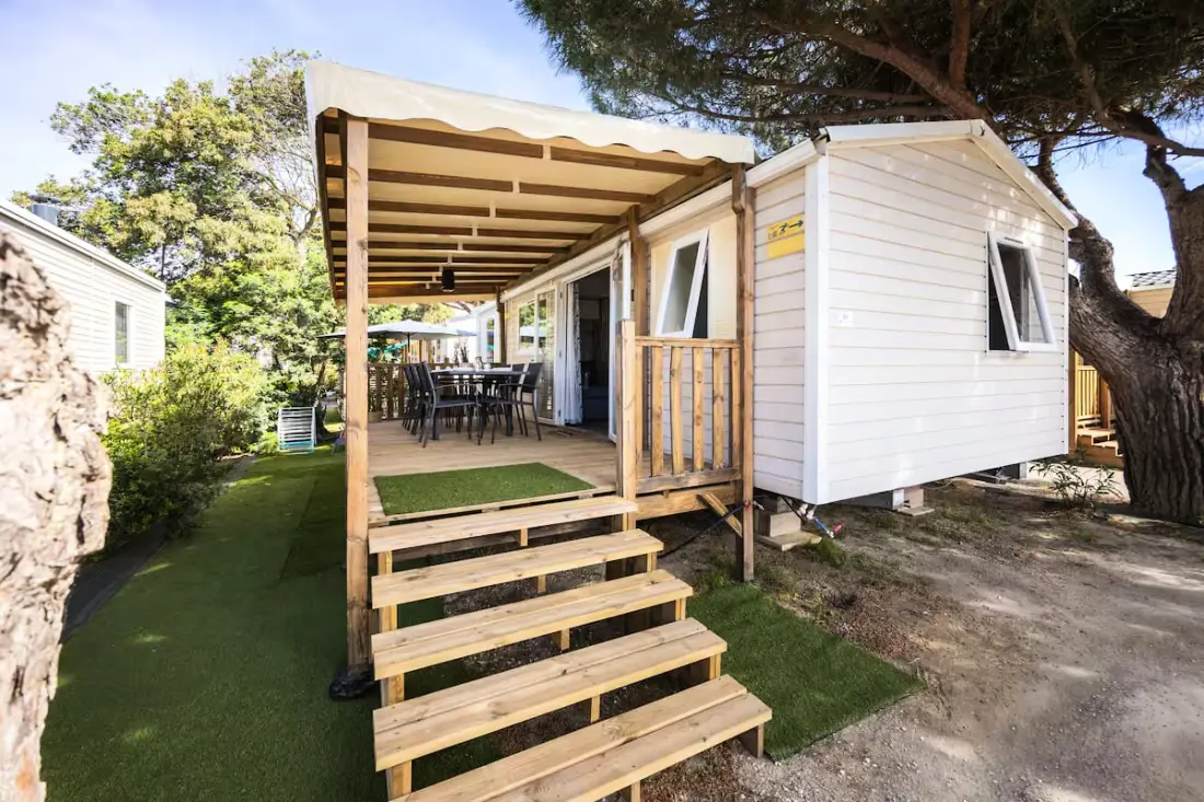 Résidence Camping Mar Estang - Mobil-home Climatisé 6/8 Pers à 2 Pas De La Plage