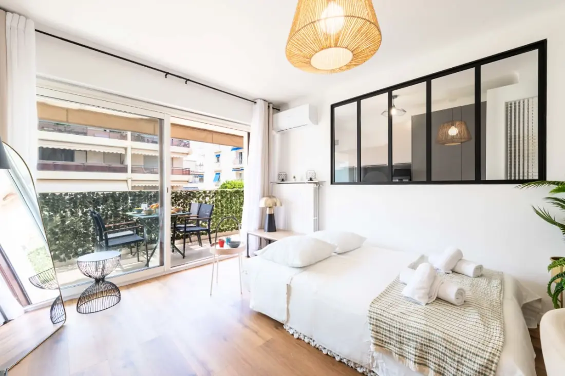 Résidence 2p Terrasse – Palm Beach, Proche Plages