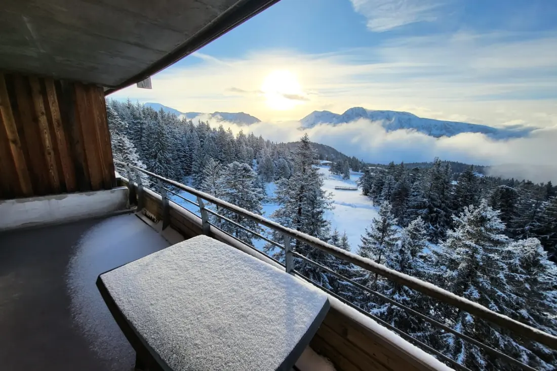 Vue époustouflante Agréable T3 Au Pied Des Pistes Terrasse Pkg 6 Pers