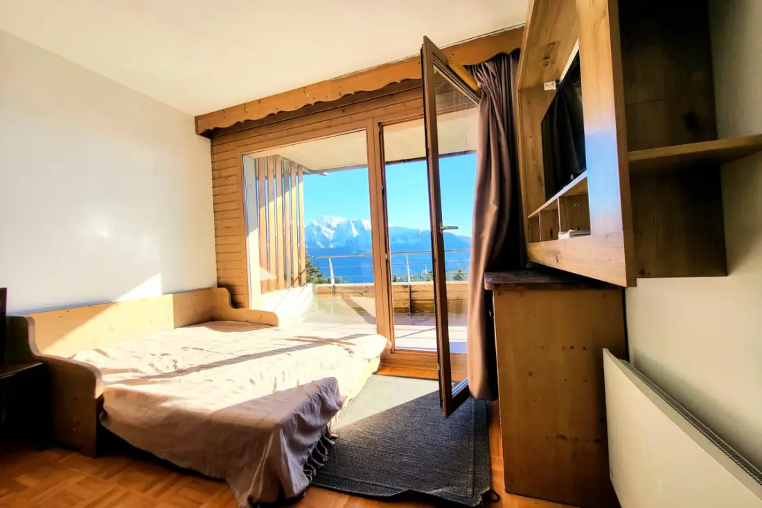 Vue époustouflante Agréable T3 Au Pied Des Pistes Terrasse Pkg 6 Pers