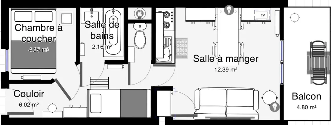 Résidence 2 PIECES 4 PERSONNES