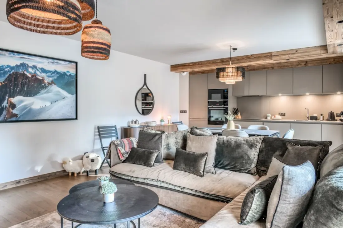 Appartement Mont D'arbois Proche Piste Avec Jardin