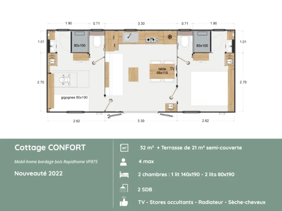 Camping maeva Respire Domaine de Mesqueau 4 étoiles★★★★