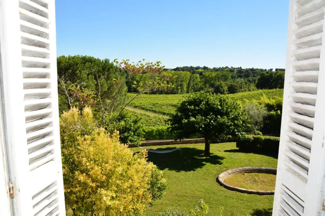 Château La Tuilière Au Milieu De Son Vignoble Dans Un Cadre Exceptionnel