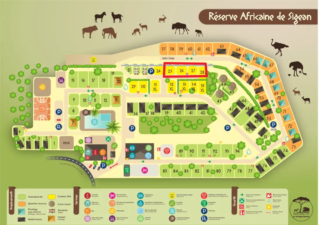 Camping La Grange Neuve - Face à La Réserve Africaine de Sigean 3 étoiles★★★
