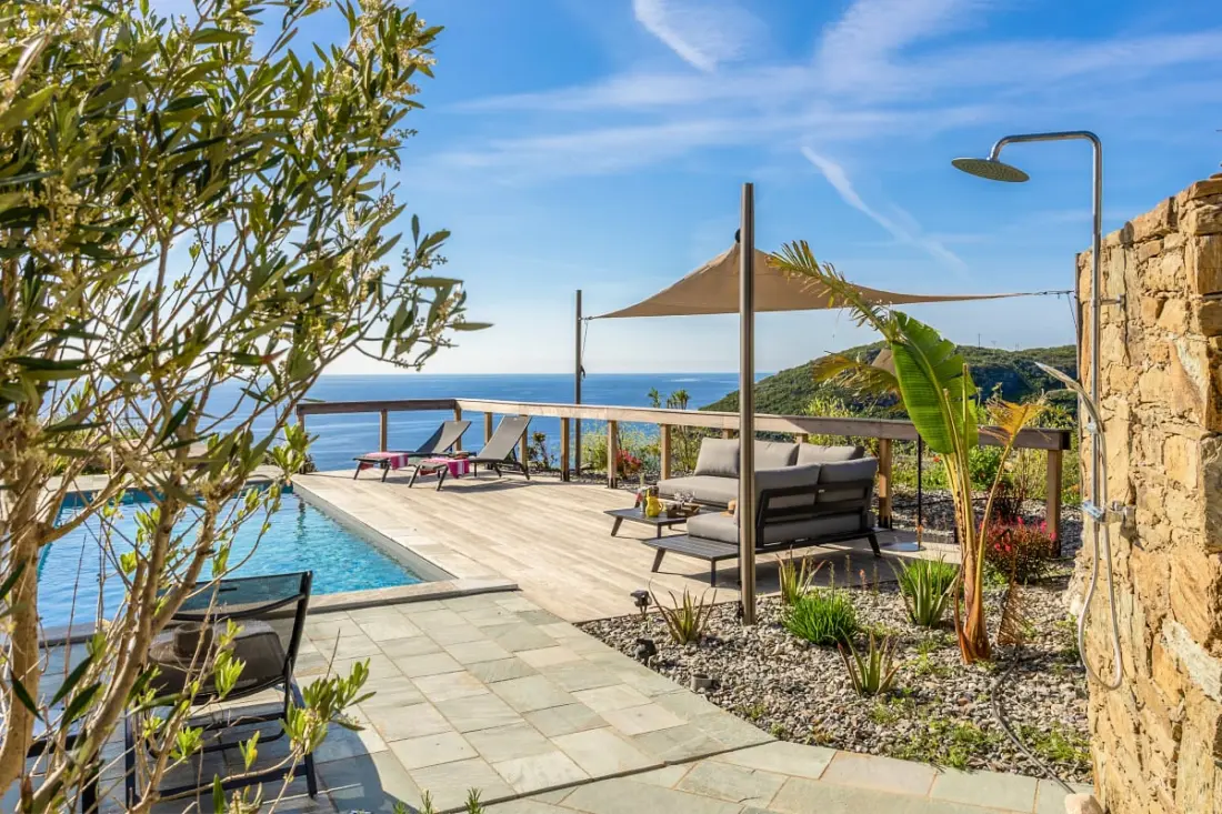 Villa A Roccia Entre Mer Et Montagne Avec Piscine Privée